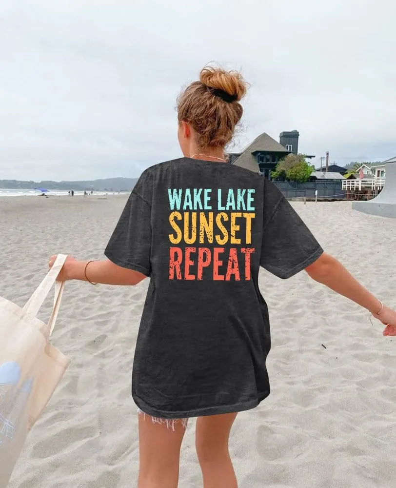 ASTANFY Oversized Tshirts for Women: Deserve Day Shirt Funny Skeleton Shirts Casual Oversized Graphic Tees Tops