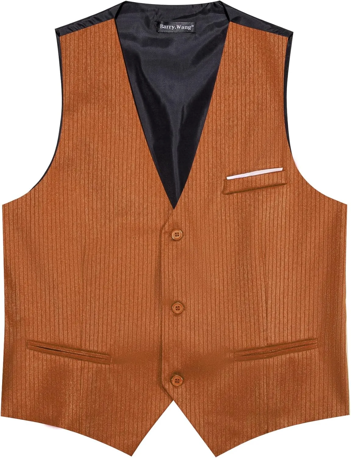 Barry.Wang Men's Suit Vest Business Formal Waistcoat Stripe/Plaid Classic Bowtie Set Wedding Party Business