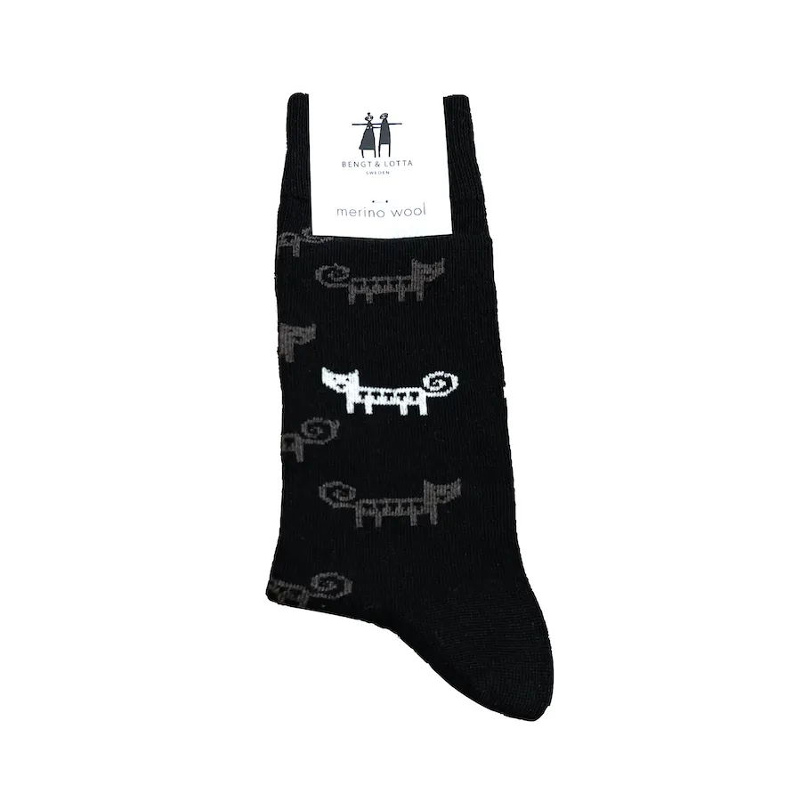 Bengt & Lotta Wool Socks - Cats