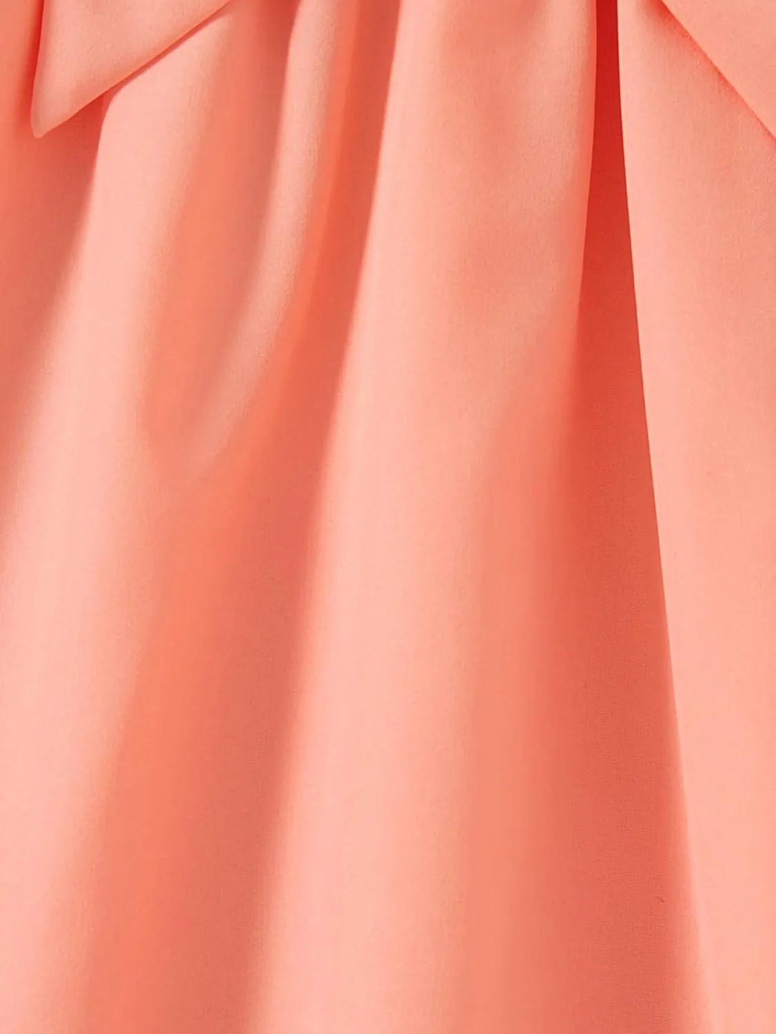 Girl's Ruffle Trim Short Sleeve Dress Lace Trim V Neck High Waist A Line Belted Midi Dresses