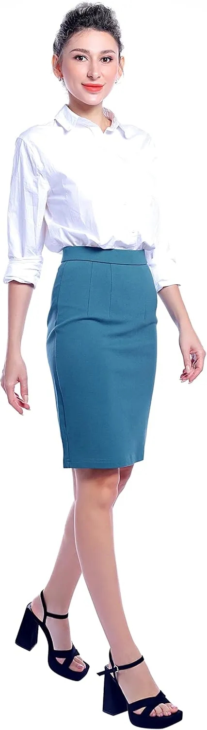 Marycrafts Women's Work Office Business Pencil Skirt