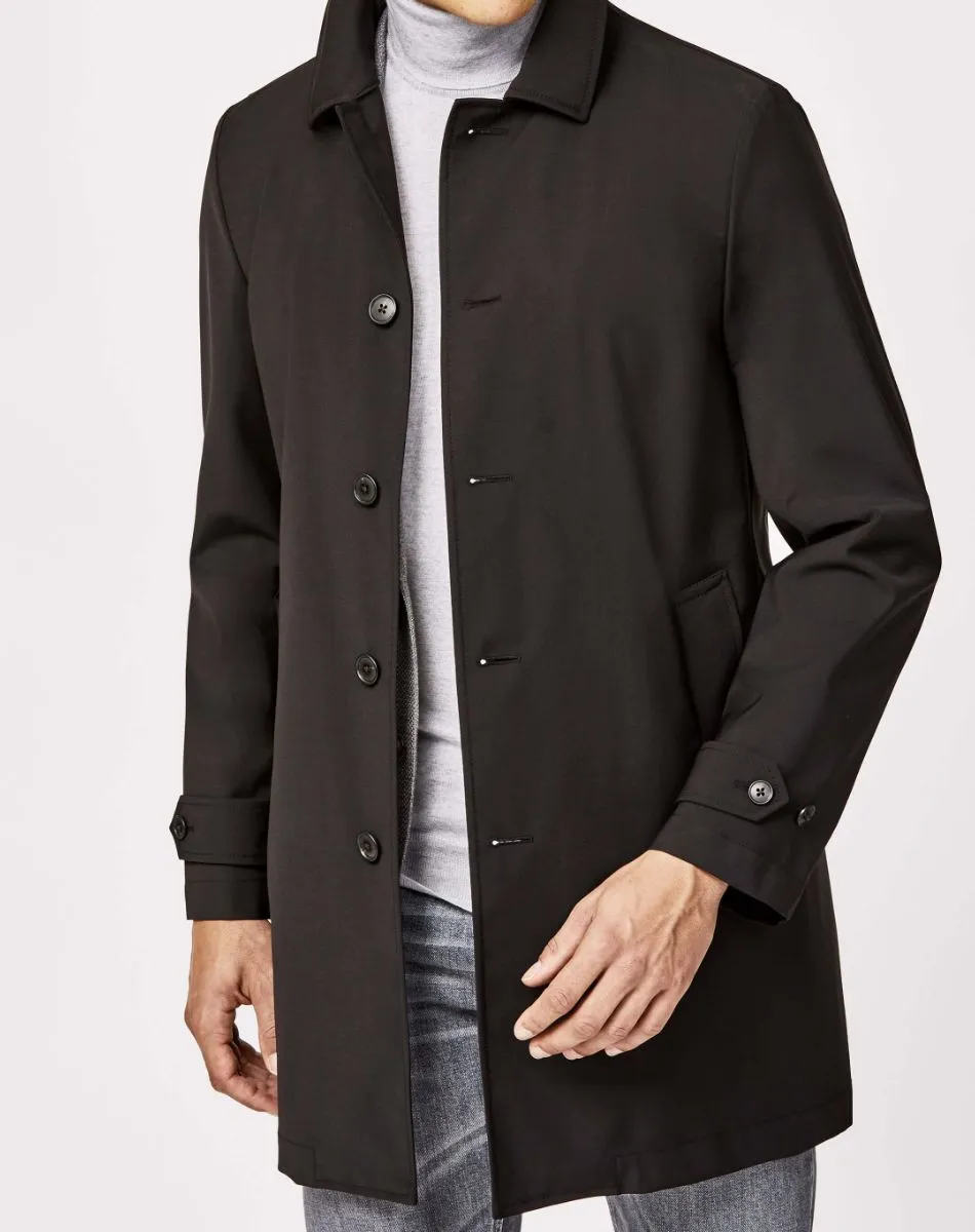 Olmetex Black Stretch Bonded Water-Repellent Tech Wool