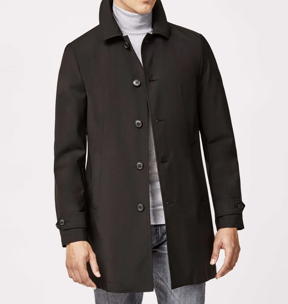 Olmetex Black Stretch Bonded Water-Repellent Tech Wool