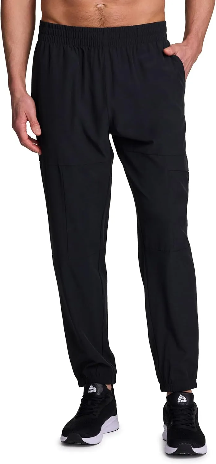 RBX Active Joggers for Men, X-Dri Quick Drying Stretch Woven Jogger Pants with Pockets for Hiking, Workouts