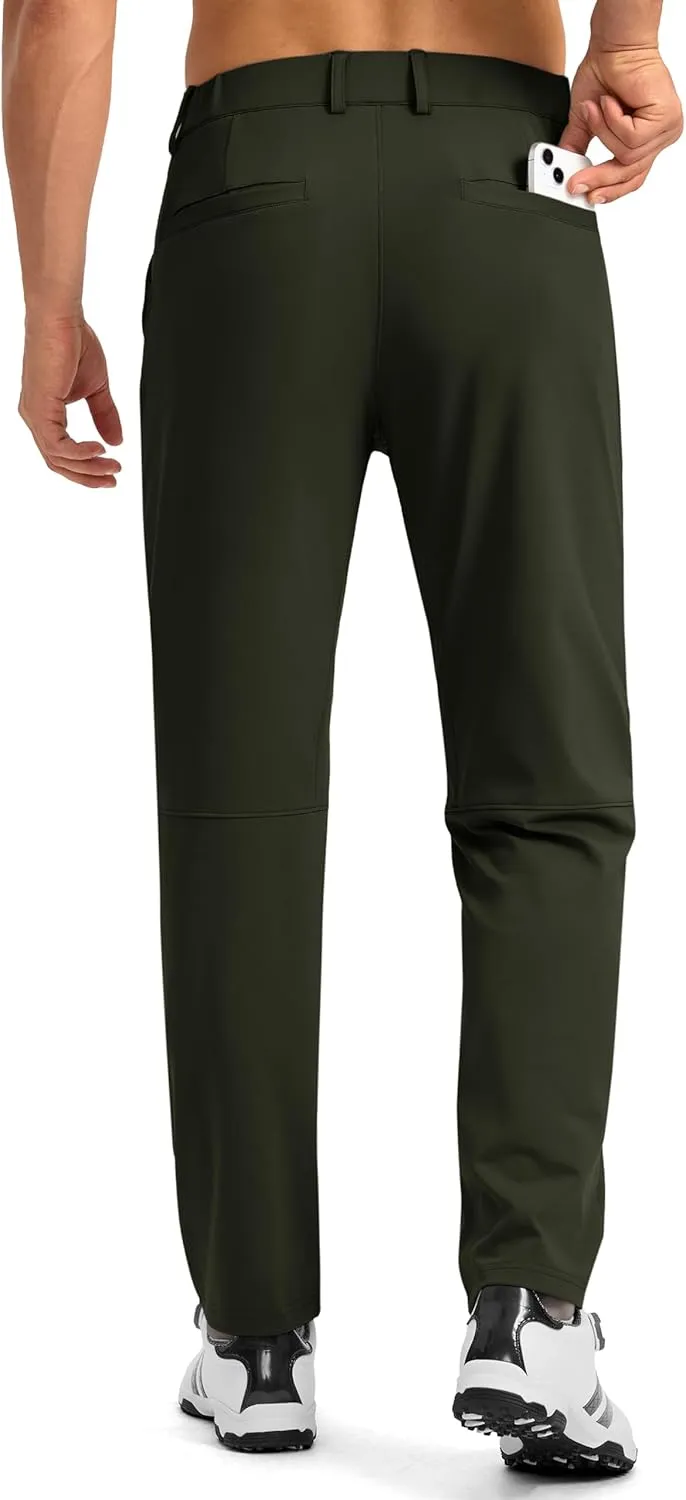 Soothfeel Men's Golf Pants with 5 Pockets Slim Fit Stretch Sweatpants Casual Travel Dress Work Pants for Men