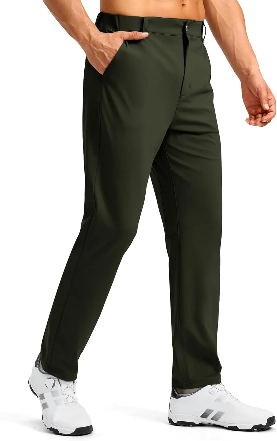 Soothfeel Men's Golf Pants with 5 Pockets Slim Fit Stretch Sweatpants Casual Travel Dress Work Pants for Men