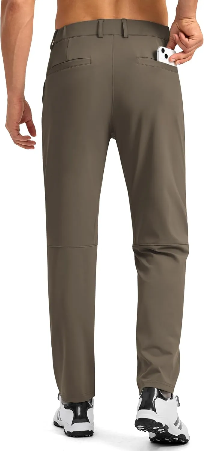 Soothfeel Men's Golf Pants with 5 Pockets Slim Fit Stretch Sweatpants Casual Travel Dress Work Pants for Men