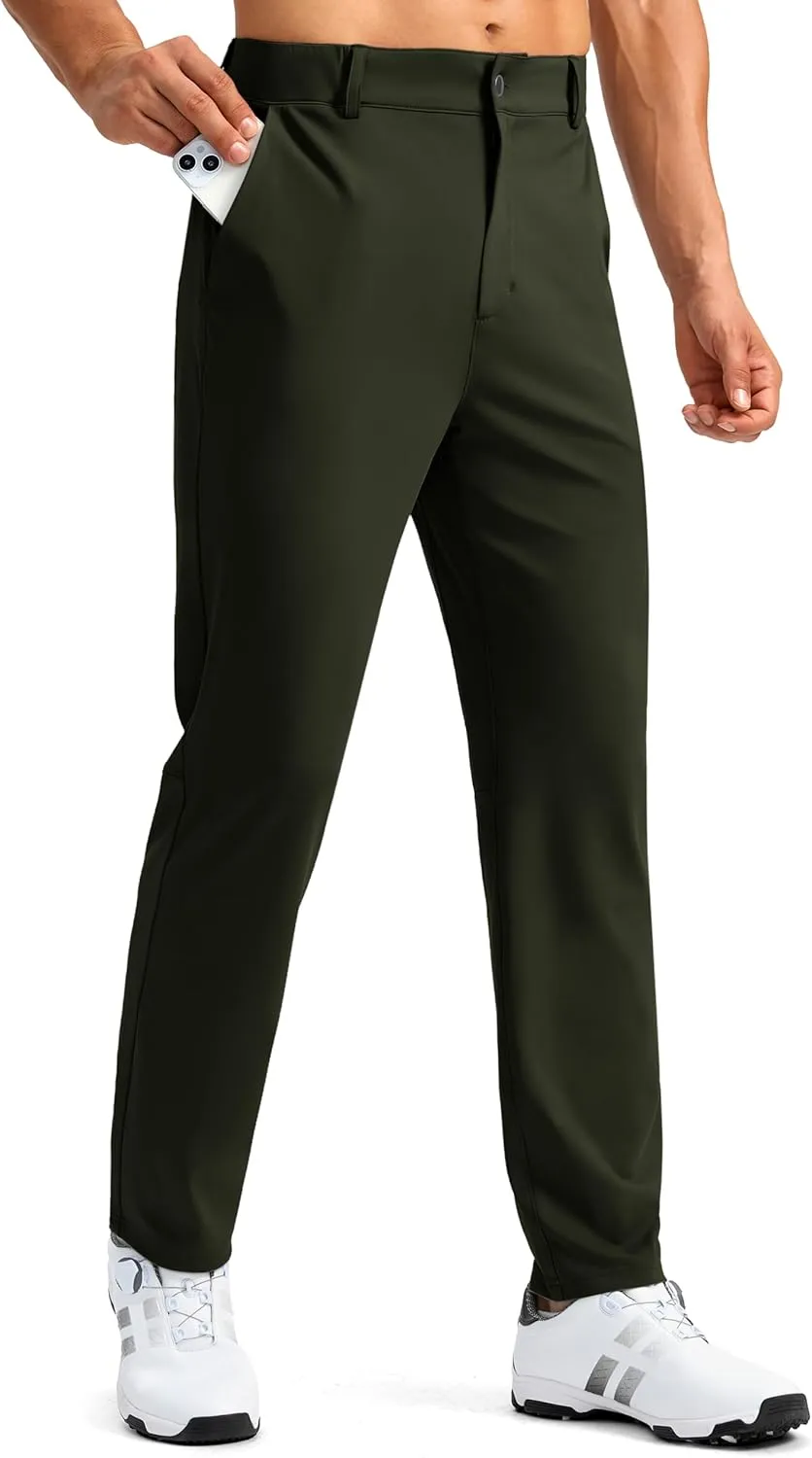 Soothfeel Men's Golf Pants with 5 Pockets Slim Fit Stretch Sweatpants Casual Travel Dress Work Pants for Men