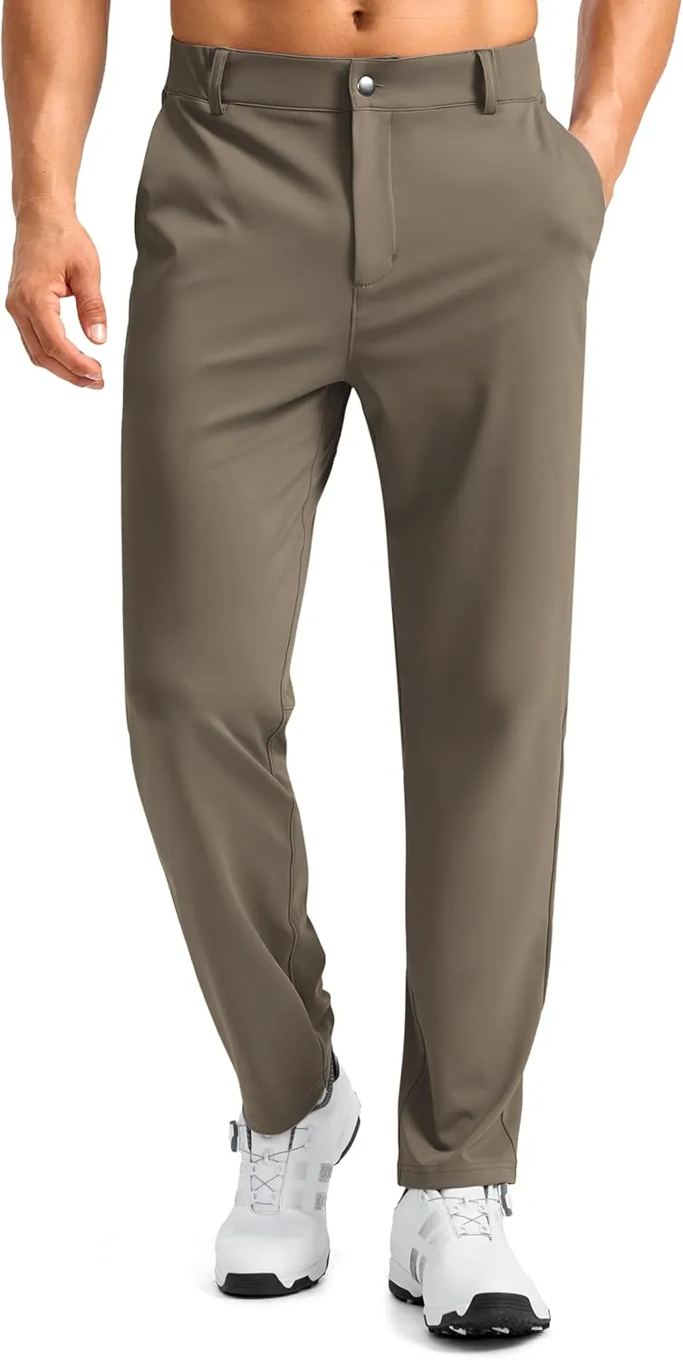 Soothfeel Men's Golf Pants with 5 Pockets Slim Fit Stretch Sweatpants Casual Travel Dress Work Pants for Men
