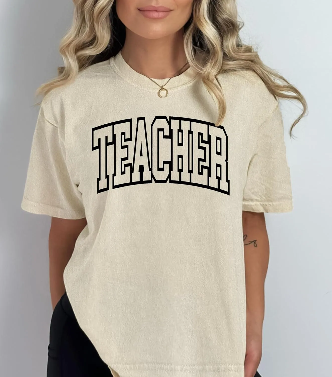 Teacher Shirts for Women Oversized Tshirts Teacher Appreciation Gifts Shirt Letter Printed Short Sleeve Tee Shirts