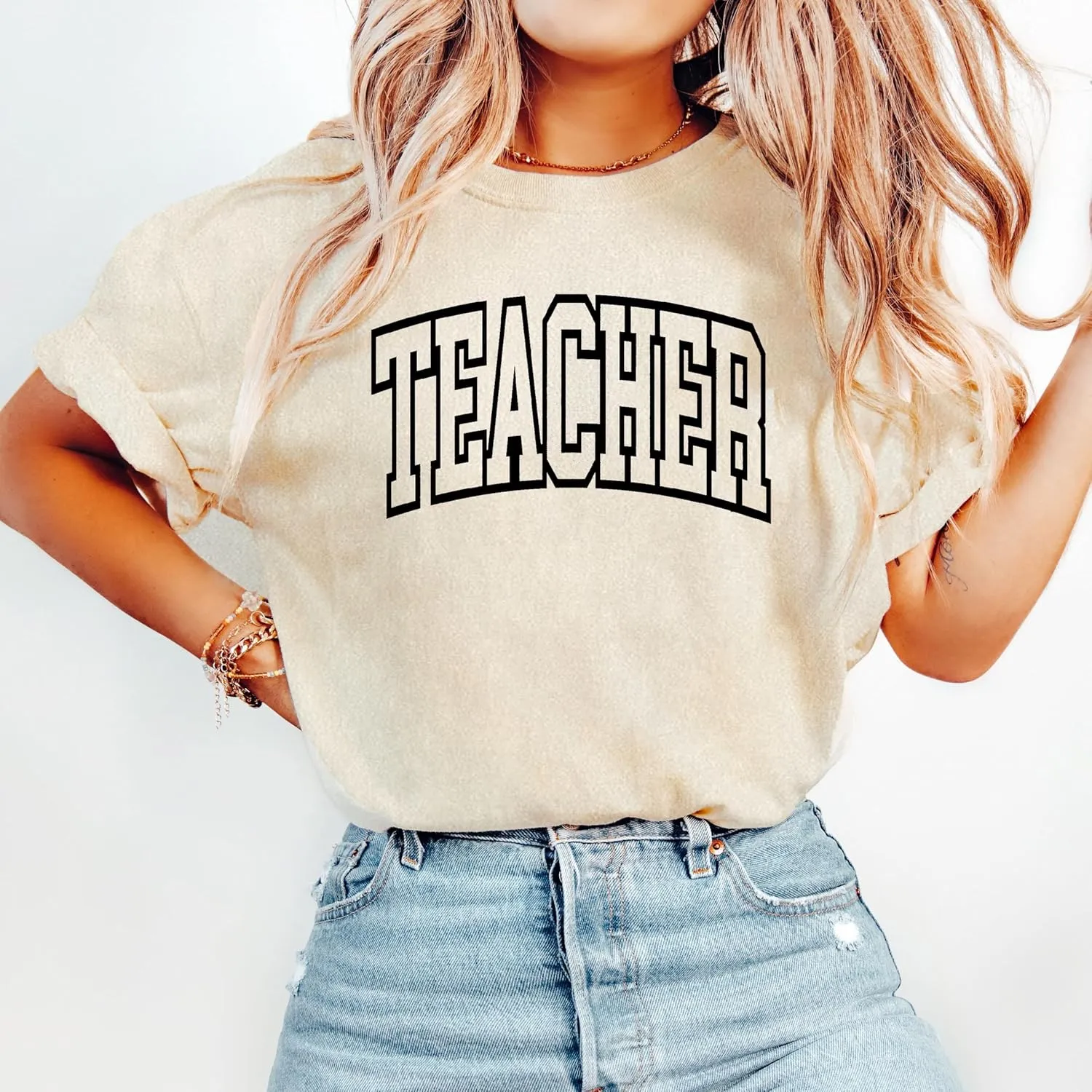 Teacher Shirts for Women Oversized Tshirts Teacher Appreciation Gifts Shirt Letter Printed Short Sleeve Tee Shirts