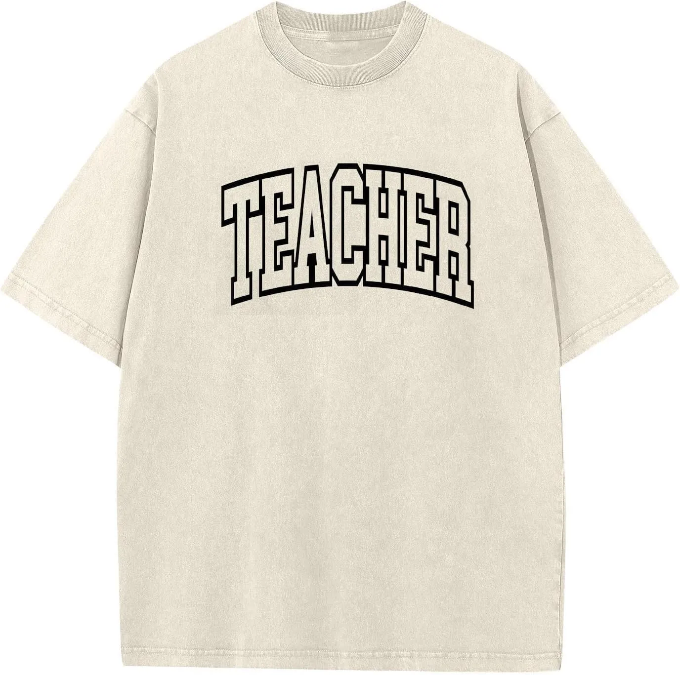Teacher Shirts for Women Oversized Tshirts Teacher Appreciation Gifts Shirt Letter Printed Short Sleeve Tee Shirts