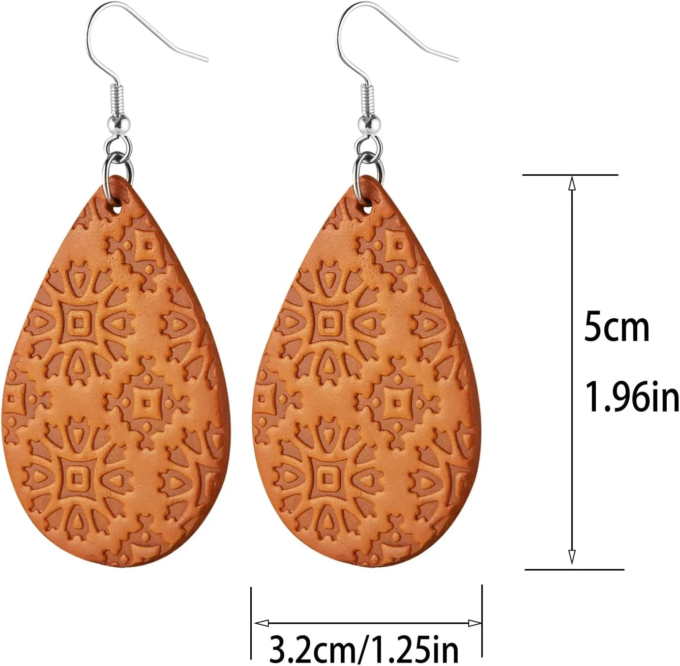 Women's leather leaf earrings fashion pendant spring, summer and autumn ladies earrings