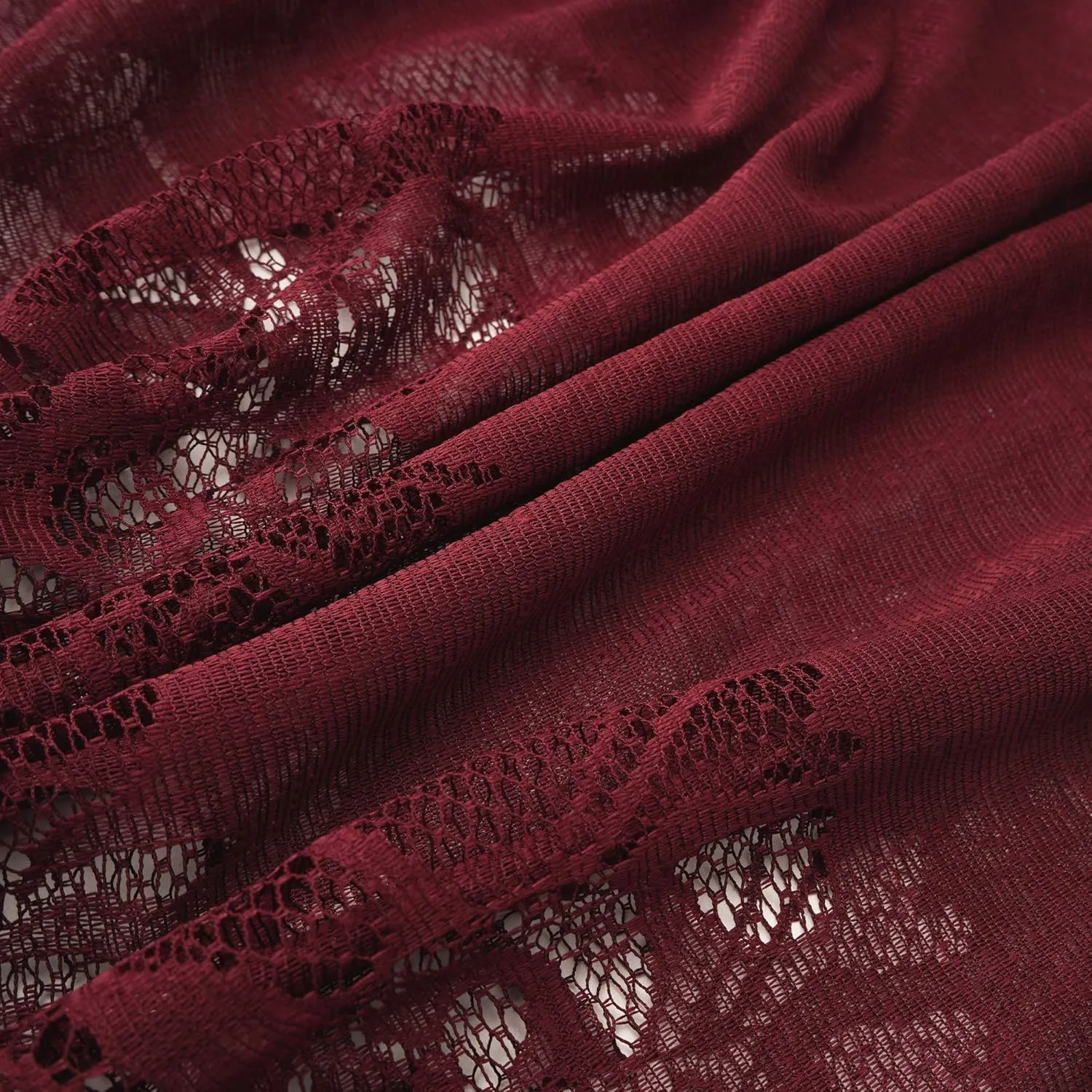 YOUR SMILE Ladies/Women's Lightweight Solid Color Fringe Lace Tassels Long Shawl Scarf For Spring Summer Fall
